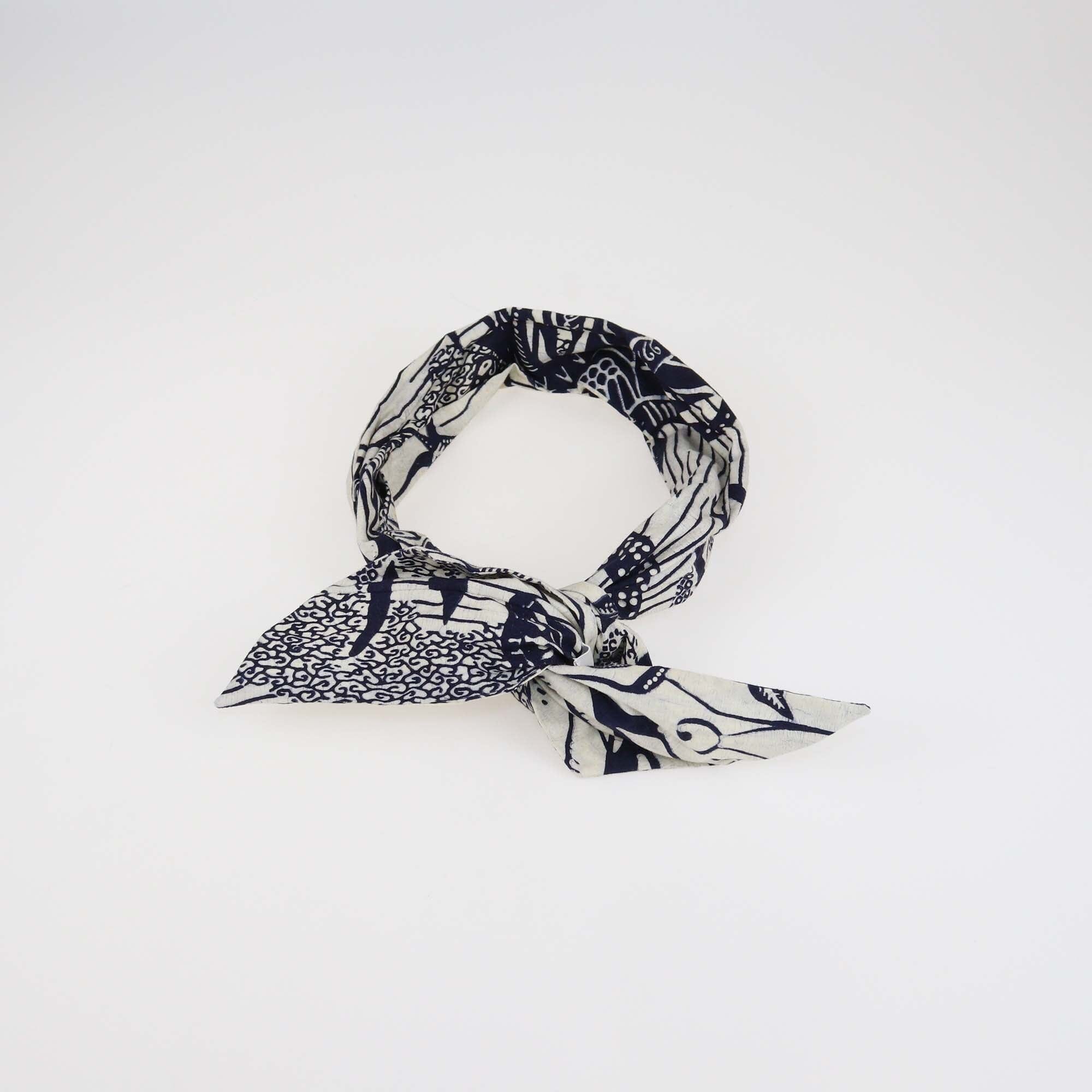 Christian Dior Navy Blue Toile De Jouy Printed Wired Headband Womens Christian Dior 