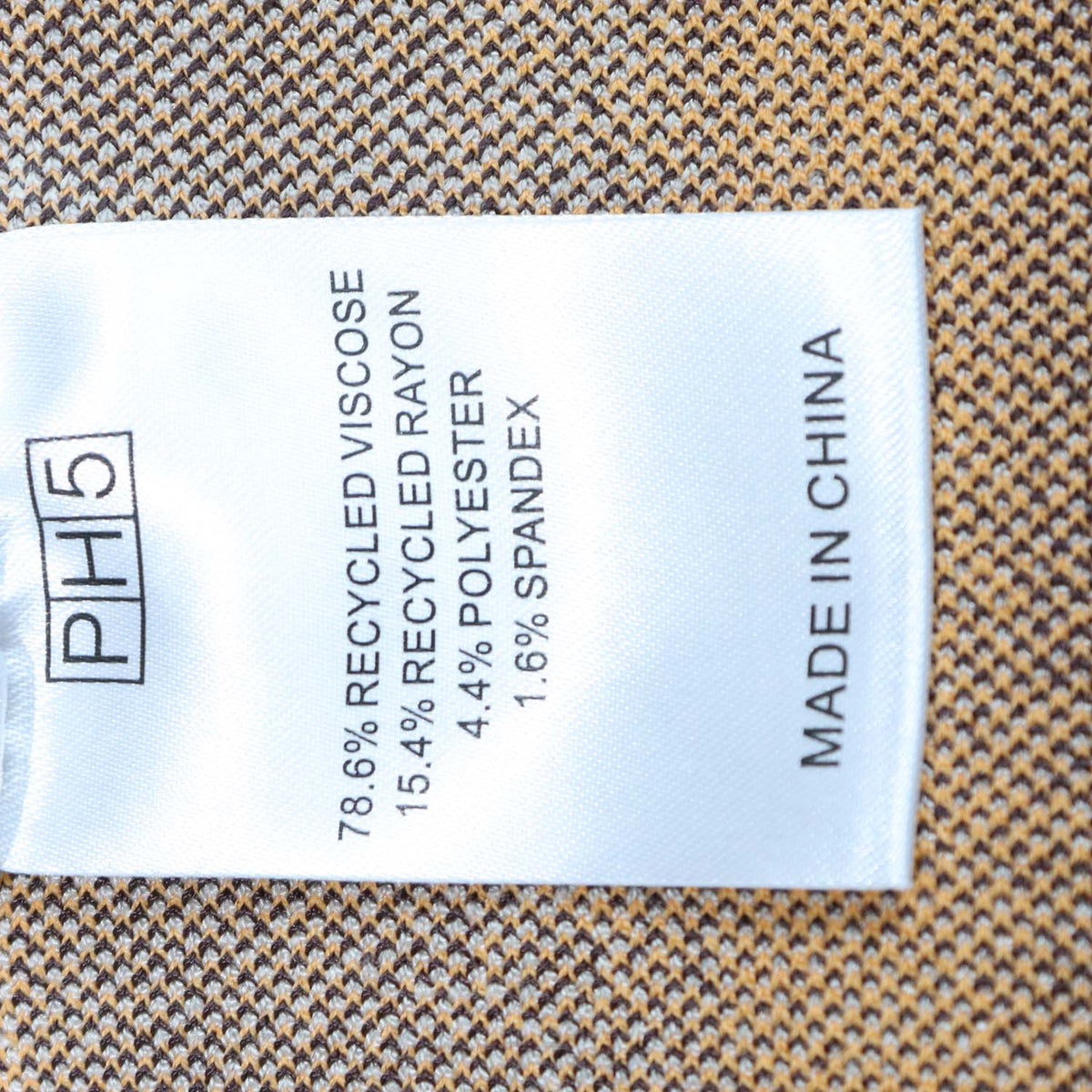 PH5 Tricolor Blend Viscose Aster Wavy Asymmetrical Dress