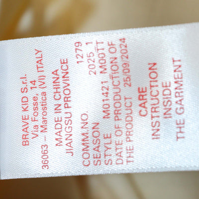 Marni Kids Light Yellow Cotton Check Print Mesh Skirt Logo Embroidered Short Sleeve Dress
