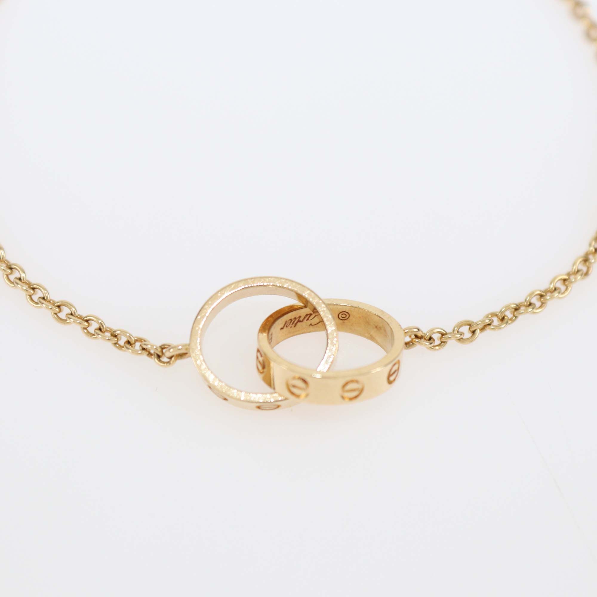 Cartier 18K Rose Gold Love Interlocking Loop Bracelet