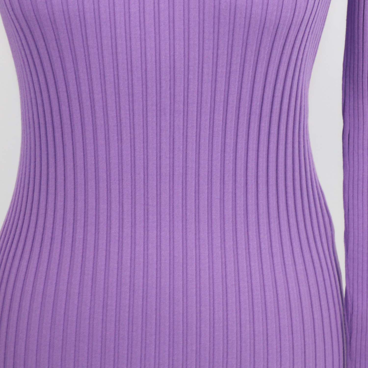 Emilio Pucci Purple Blend Viscose Ribbed Knit Sweater