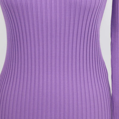 Emilio Pucci Purple Blend Viscose Ribbed Knit Sweater