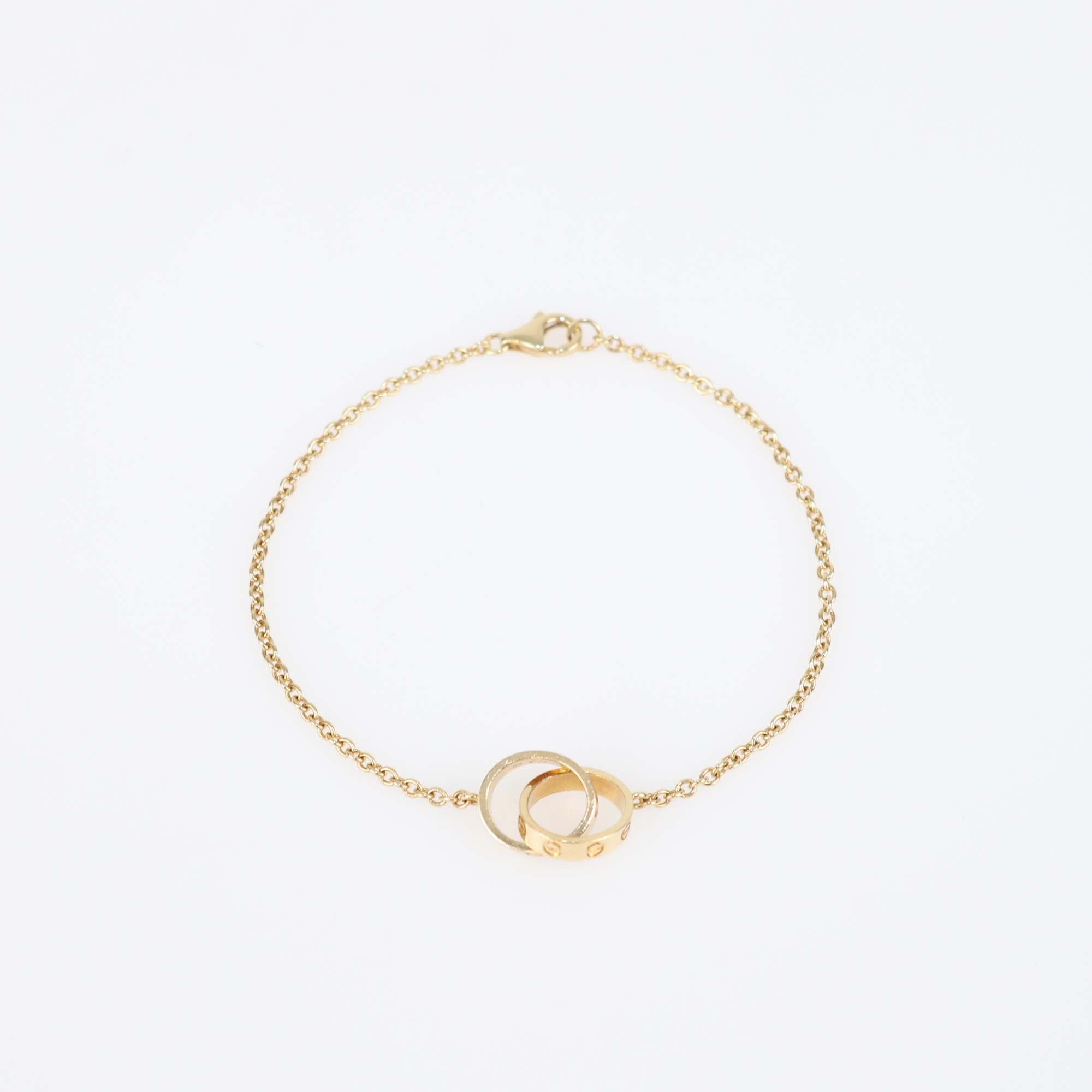 Cartier 18K Rose Gold Love Interlocking Loop Bracelet