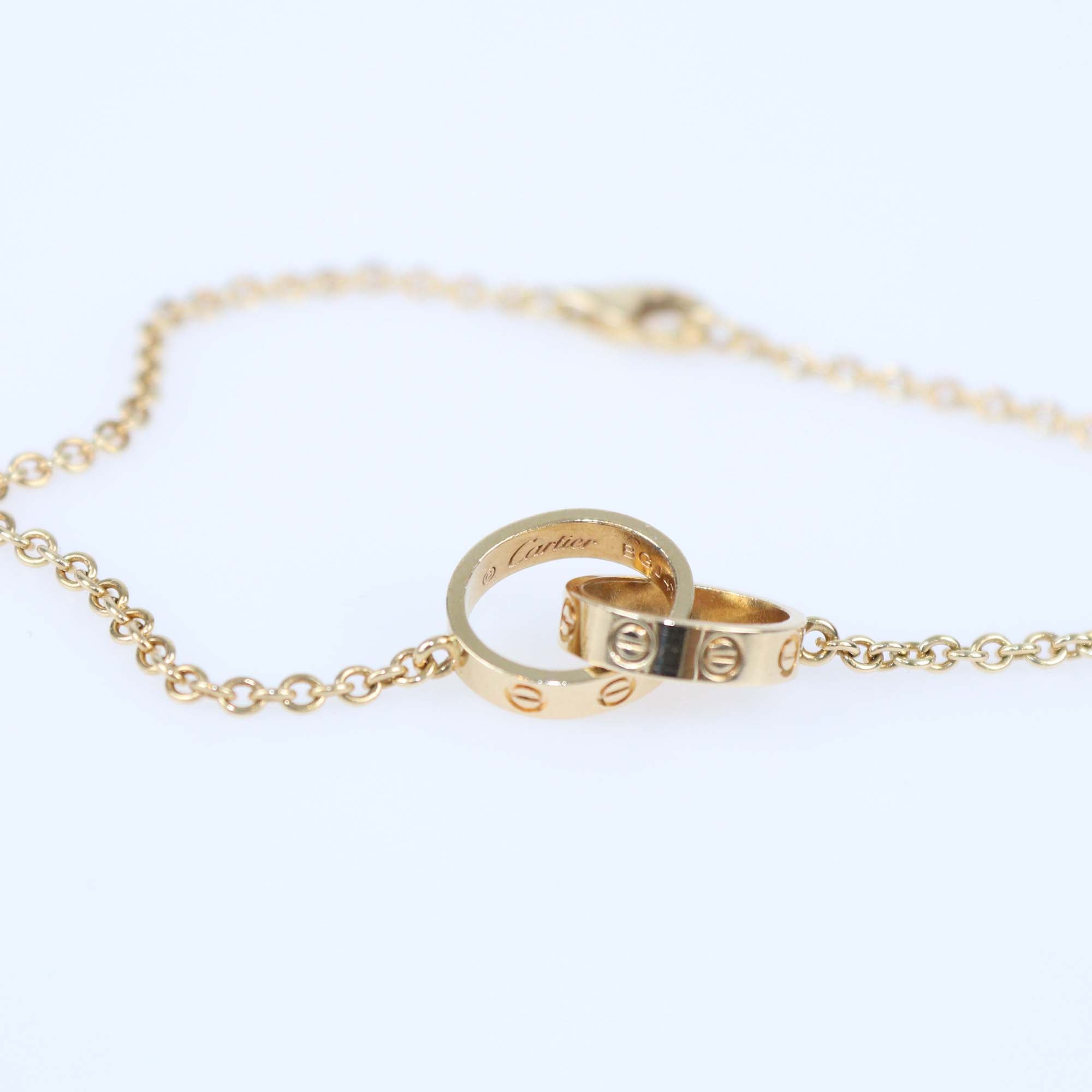 Cartier 18K Rose Gold Love Interlocking Loop Bracelet