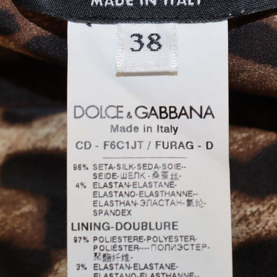 Dolce & Gabbana Red Silk Ruched Sleeveless Midi Dress