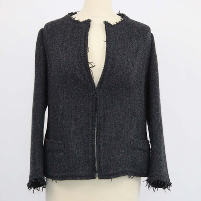 Y's by Yohji Yamamoto Dark Grey Tweed Blazer