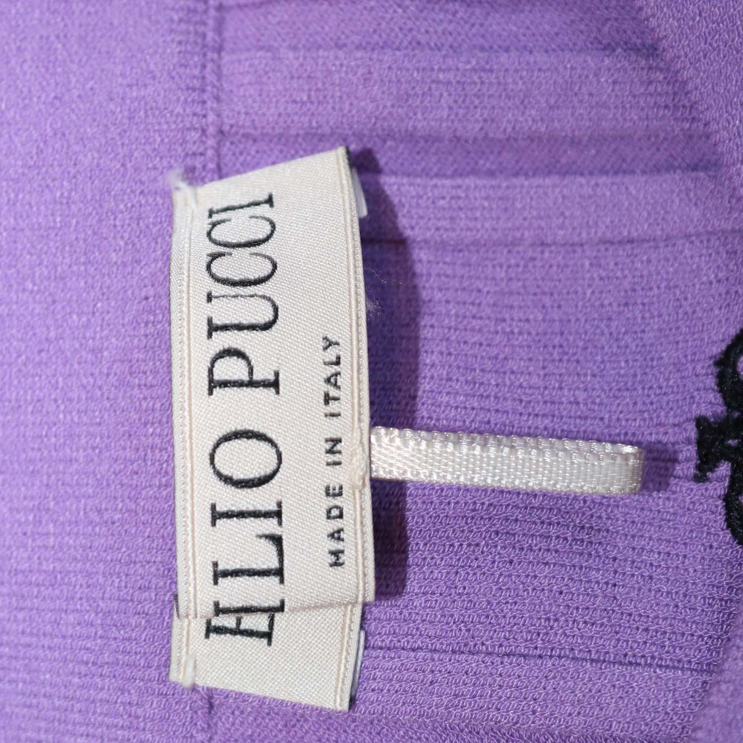Emilio Pucci Purple Blend Viscose Ribbed Knit Sweater