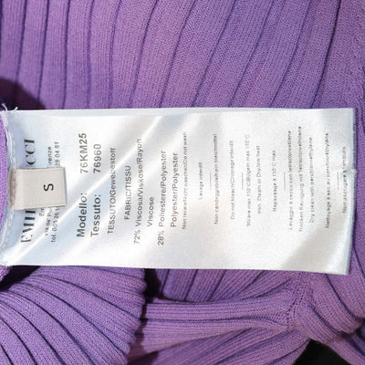 Emilio Pucci Purple Blend Viscose Ribbed Knit Sweater