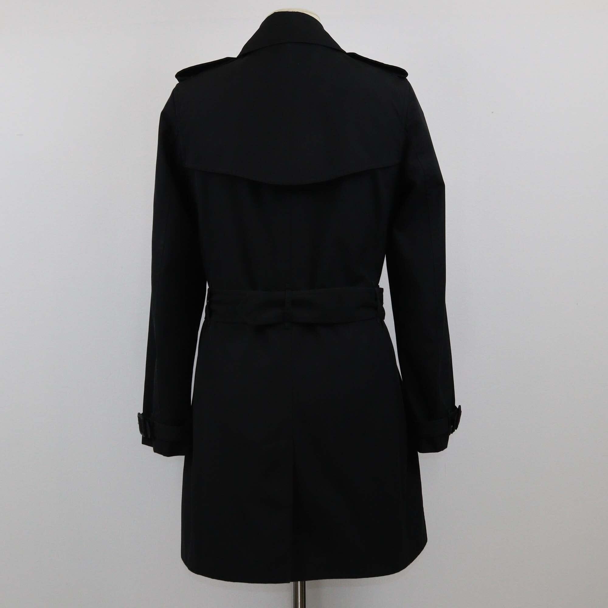 Burberry Black Belted Trench Coat Womens Burberry 