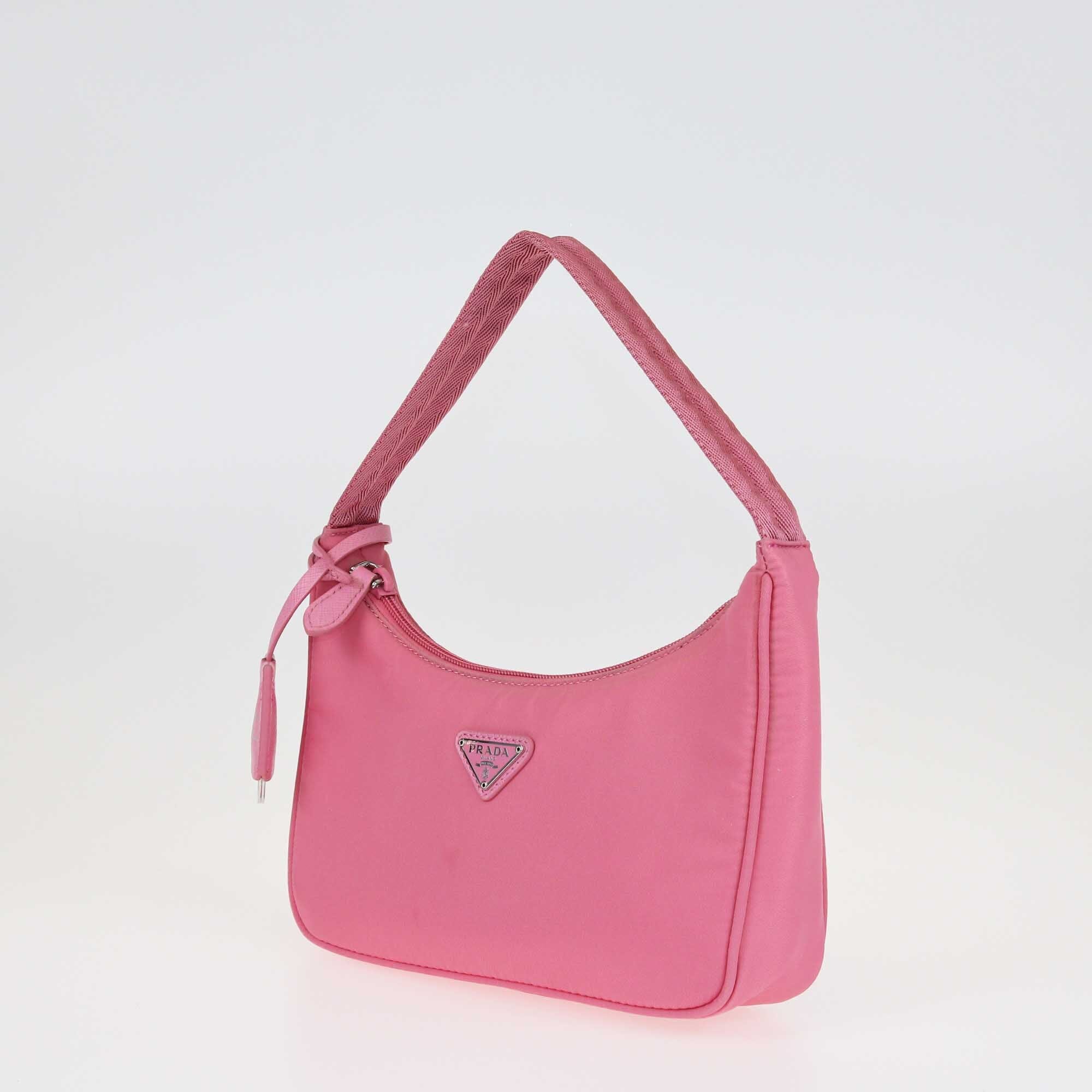 Prada Pink Mini Re-Edition 2000 Shoulder Bag Bags Prada 