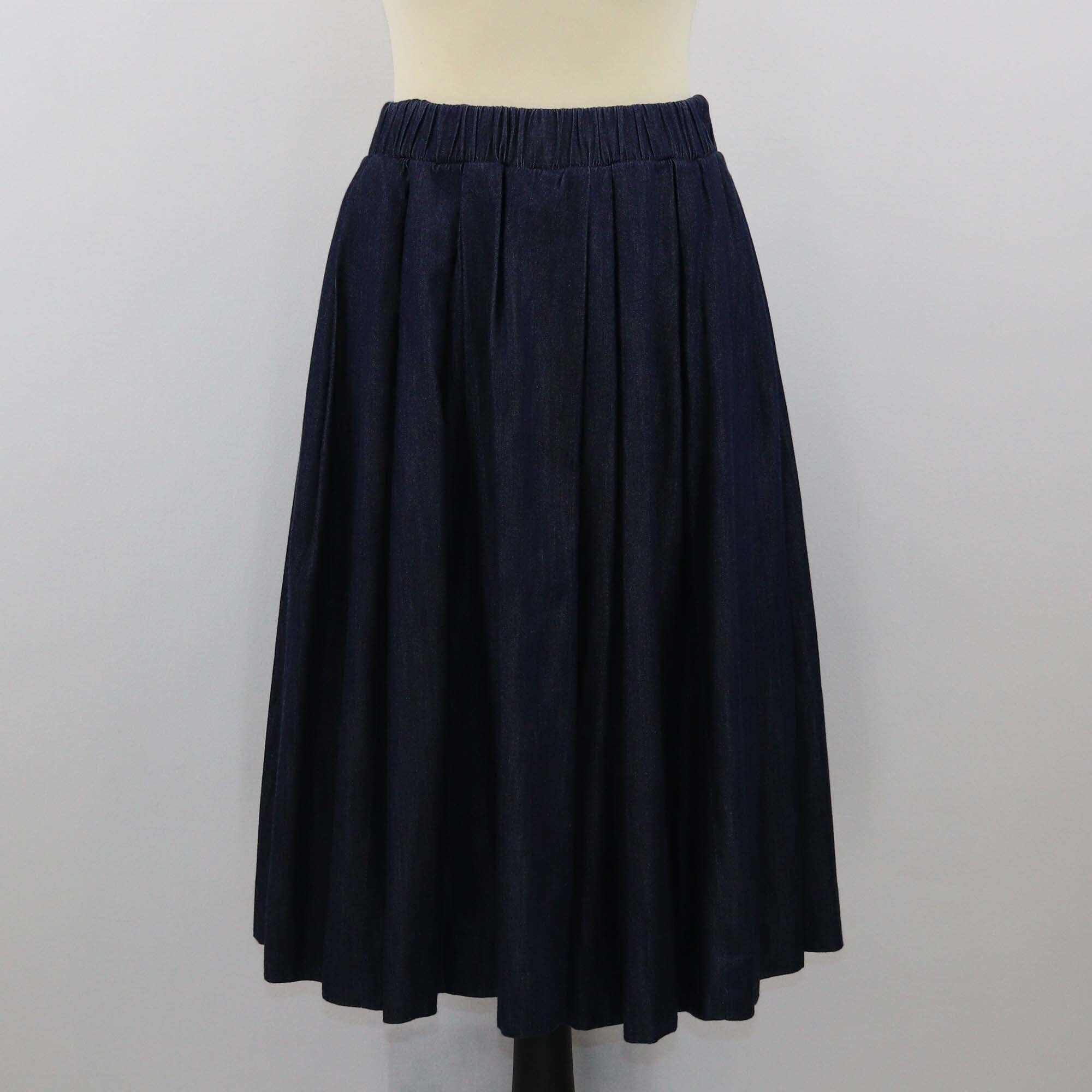 S Max Mara Dark Blue Wide Leg Pleated Pants Womens S Max Mara 