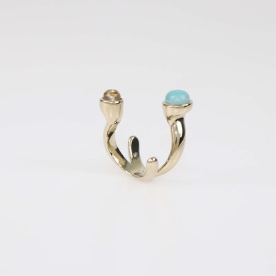 Chloe Gold Tone Metal Zodiac Aries Ring