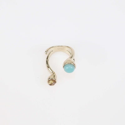 Chloe Gold Tone Metal Zodiac Aries Ring