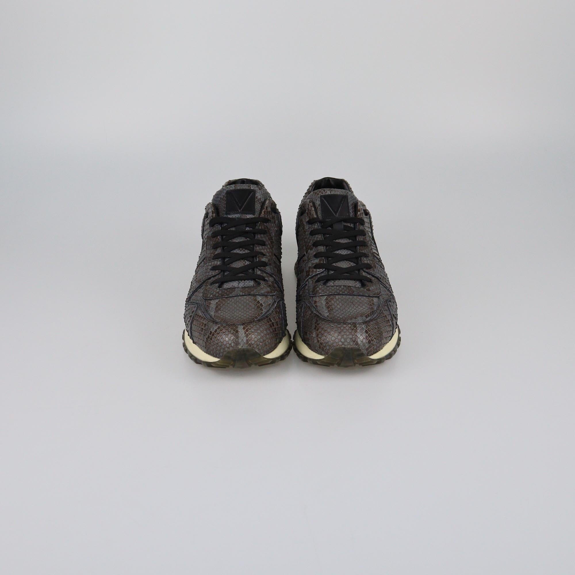 Louis Vuitton Grey Python Runway Low Top Sneaker Mens Louis Vuitton 