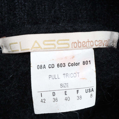 Class Roberto Cavalli Black Mohair Wool and Sequins Sweater