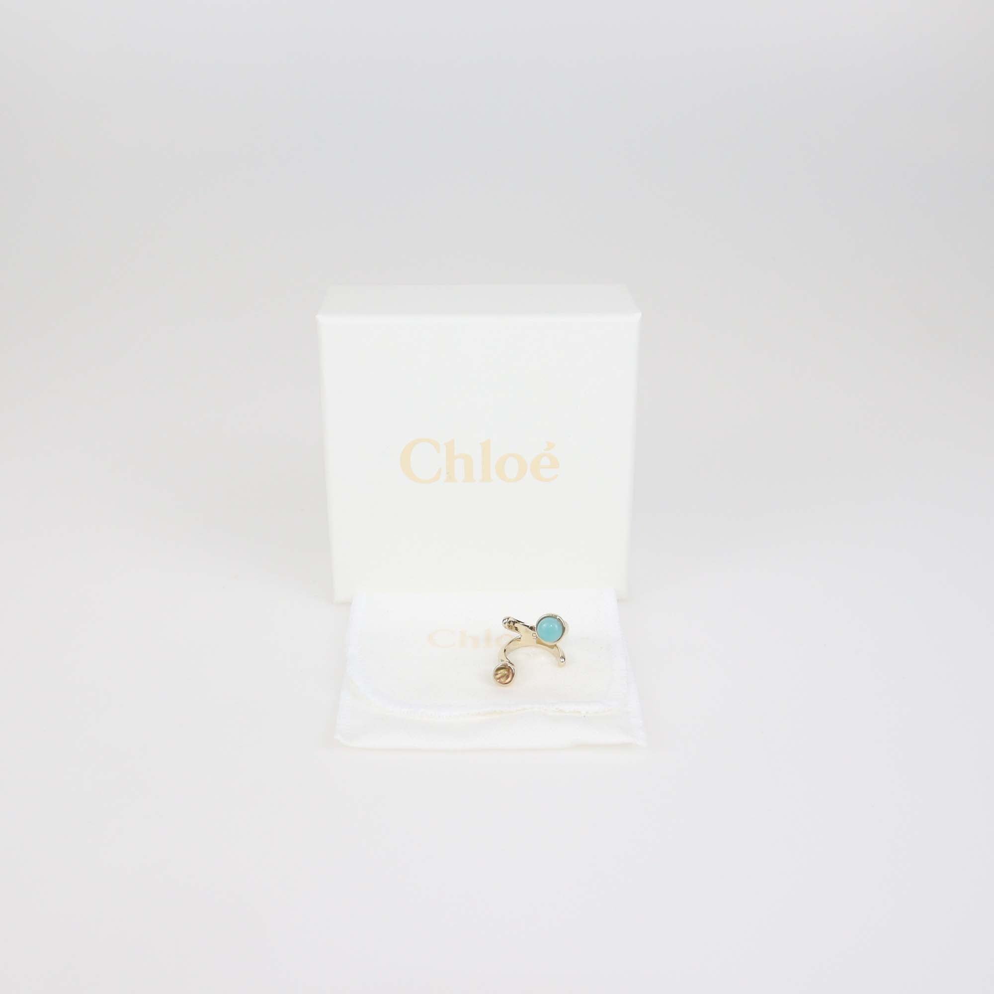 Chloe Gold Tone Metal Zodiac Aries Ring