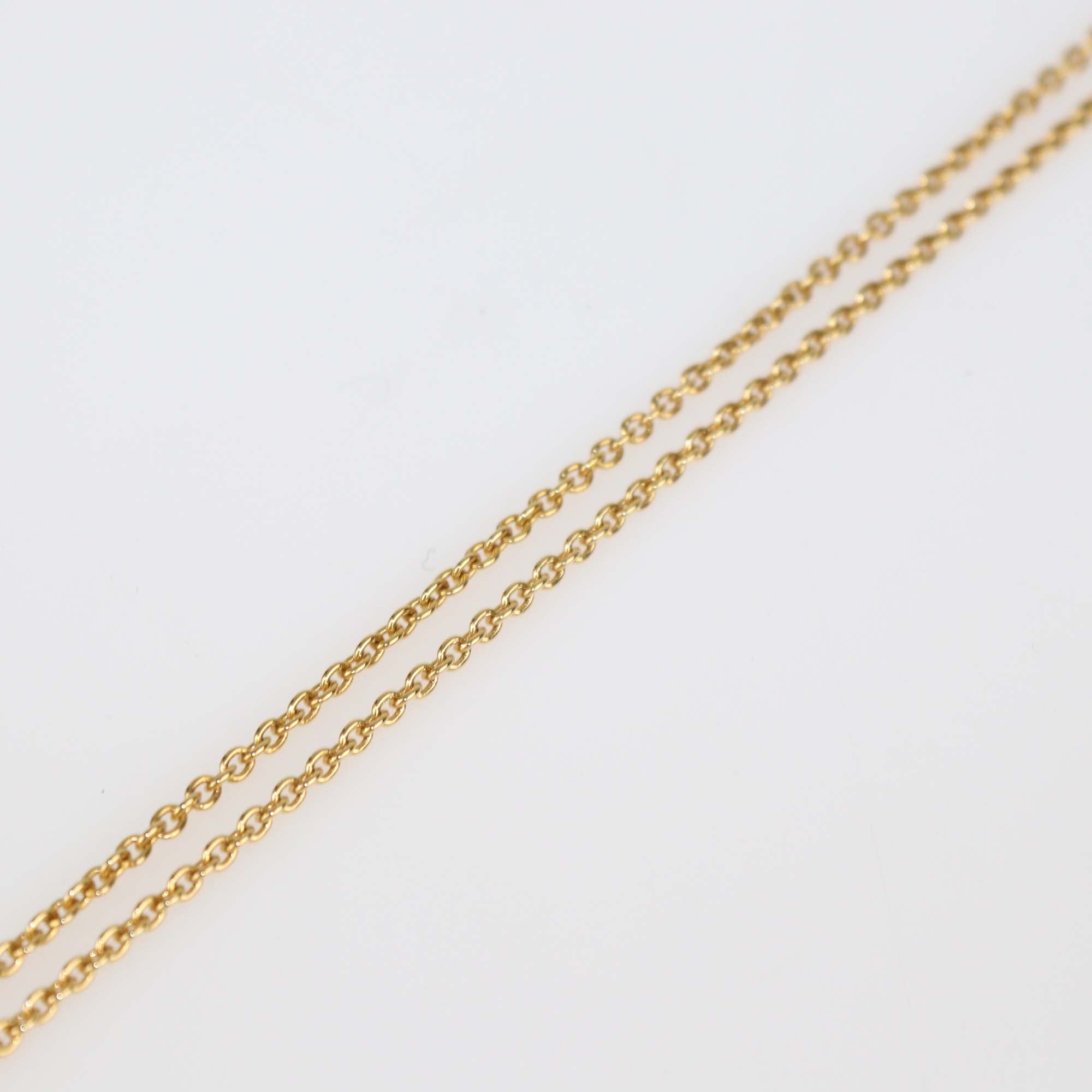 Fendi Gold Tone Metal Uniform Baguette Necklace