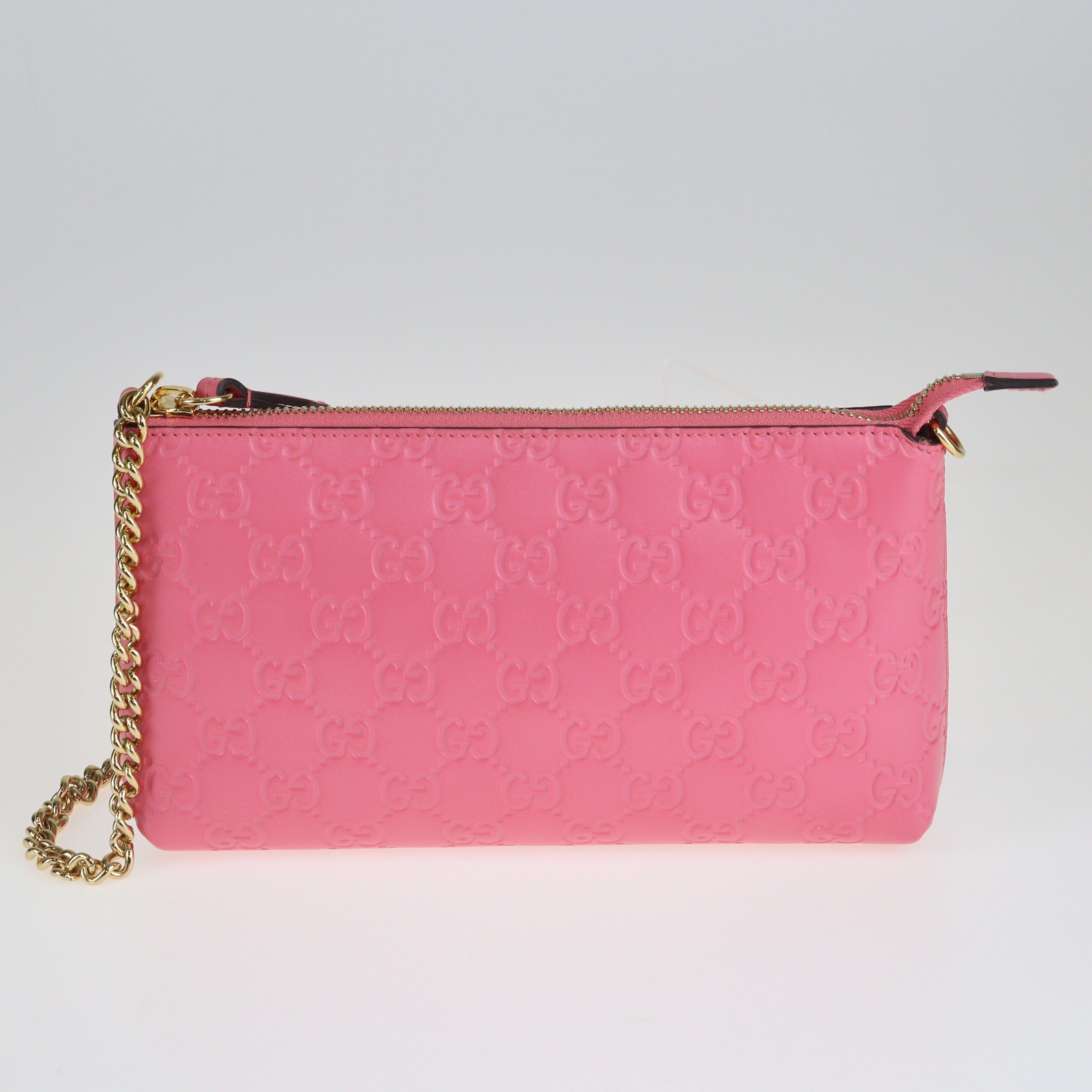 Pink Guccissima Chain Pochette Bag Bags Gucci 