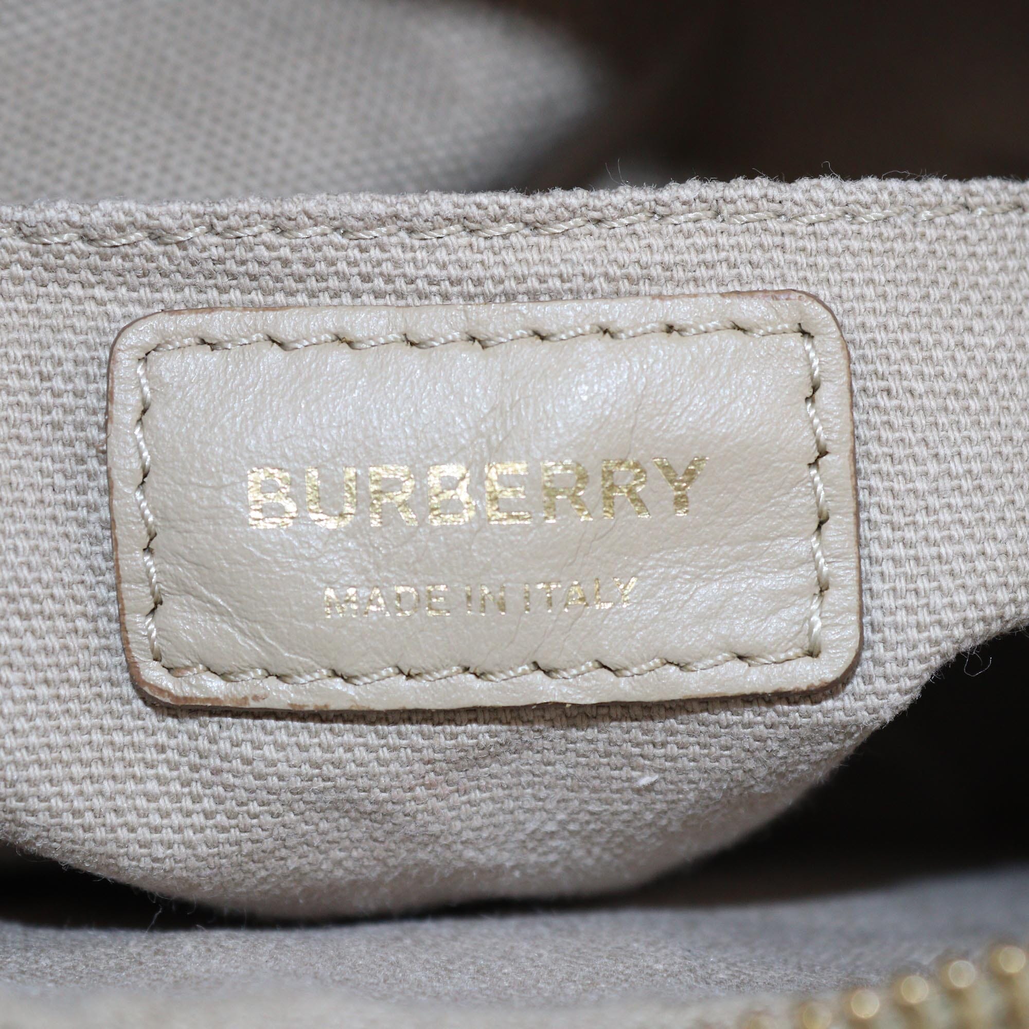 Burberry Beige Monogram Embossed Camera Crossbody Bag Womens Burberry 