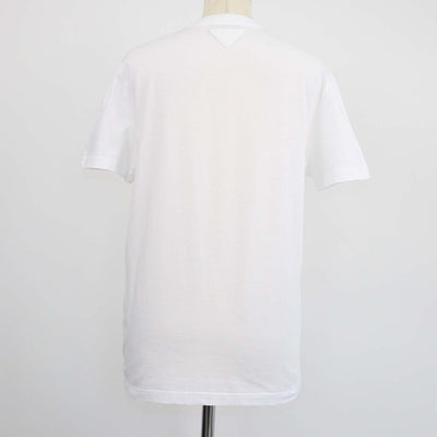 Prada White Cotton Jersey Crew Neck T-Shirt