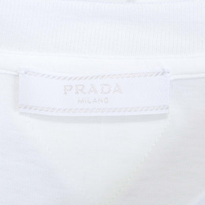 Prada White Cotton Jersey Crew Neck T-Shirt