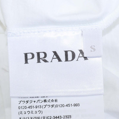 Prada White Cotton Jersey Crew Neck T-Shirt
