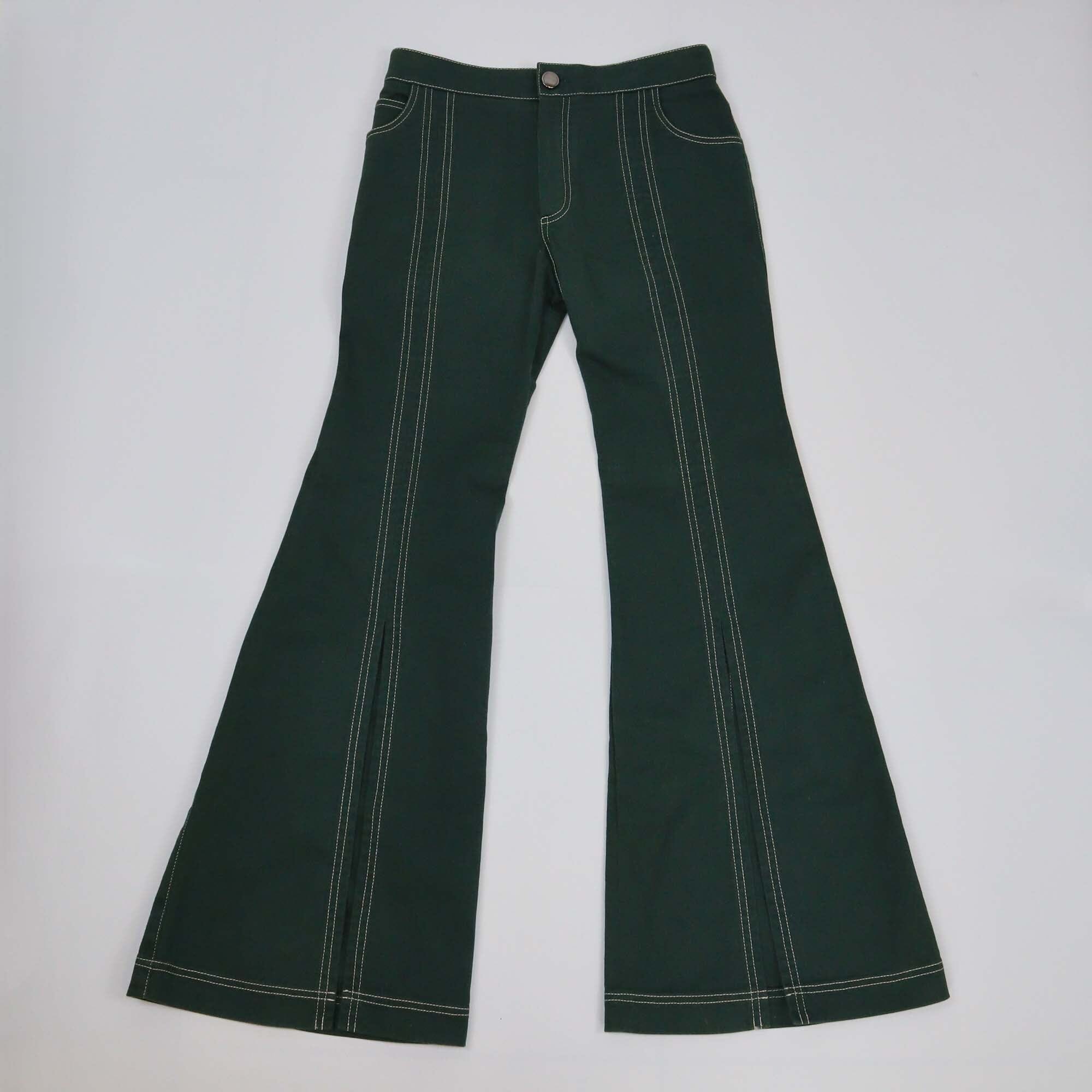 Chloe Intense Green High Waist Flared Wide Pants Womens Chloe 