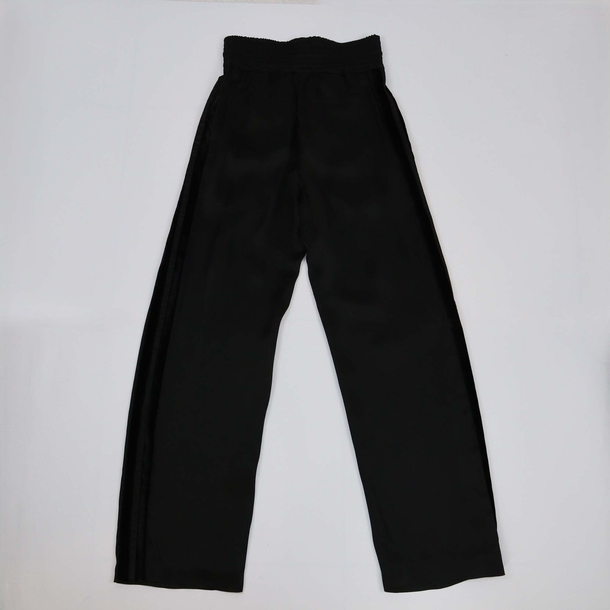 Brunello Cucinelli Shiny Black High Waist Wide Leg Pants Womens Brunello Cucinelli 