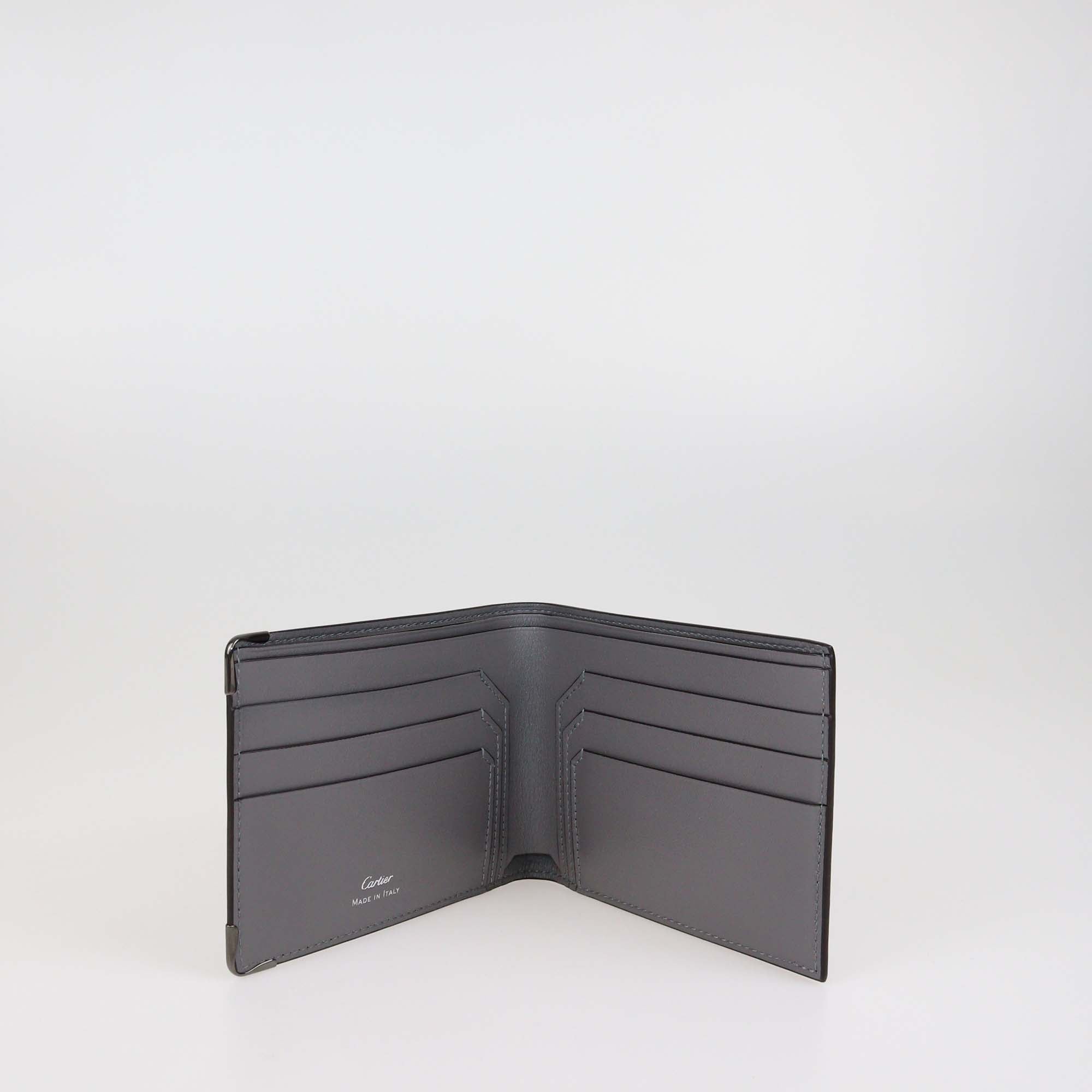 Cartier Two Tone Grey Leather Must de Cartier Bifold Wallet