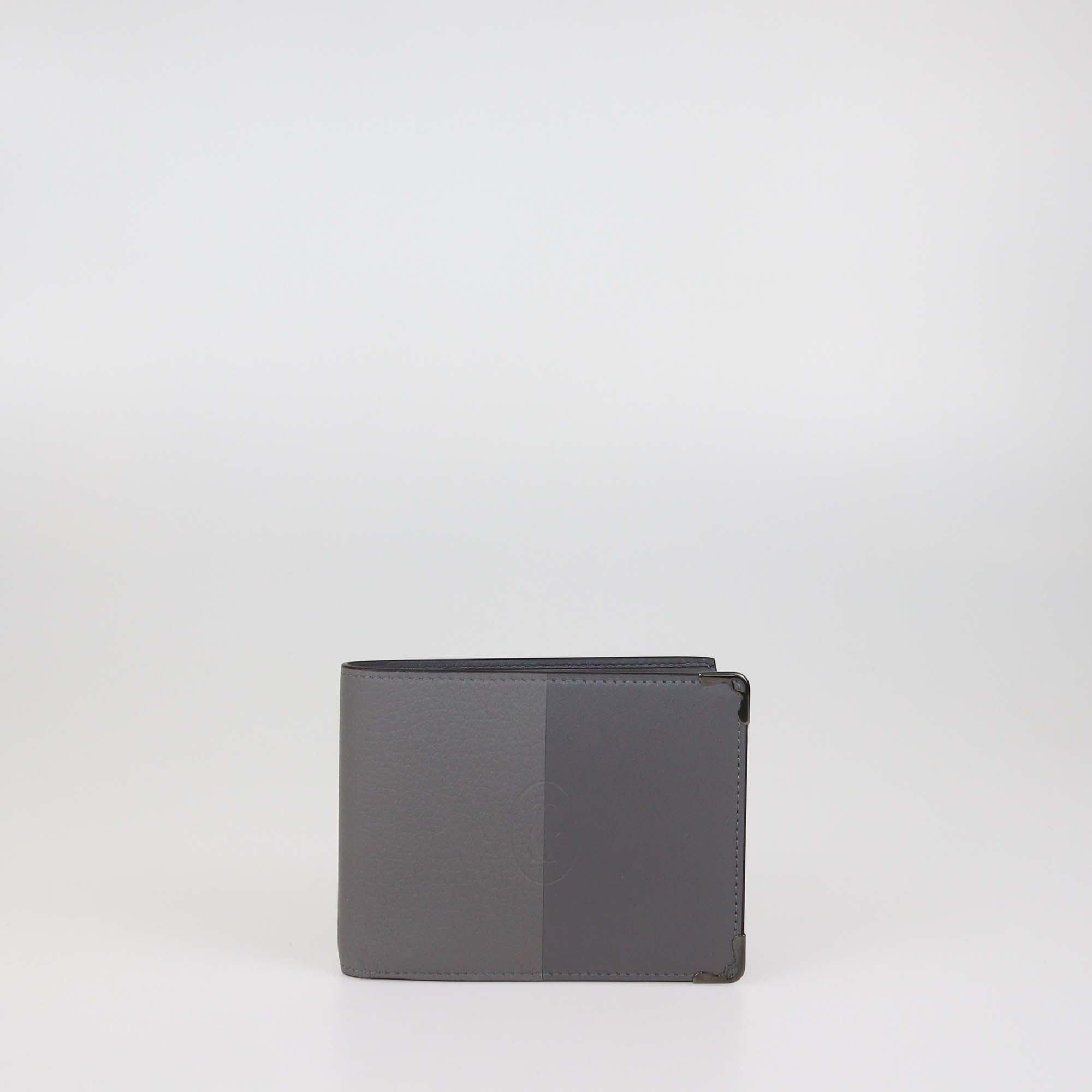 Cartier Two Tone Grey Leather Must de Cartier Bifold Wallet