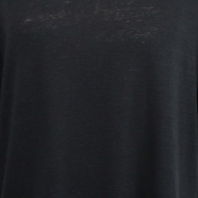 Gucci Black Linen Interlocking G Patch Crew Neck T-Shirt
