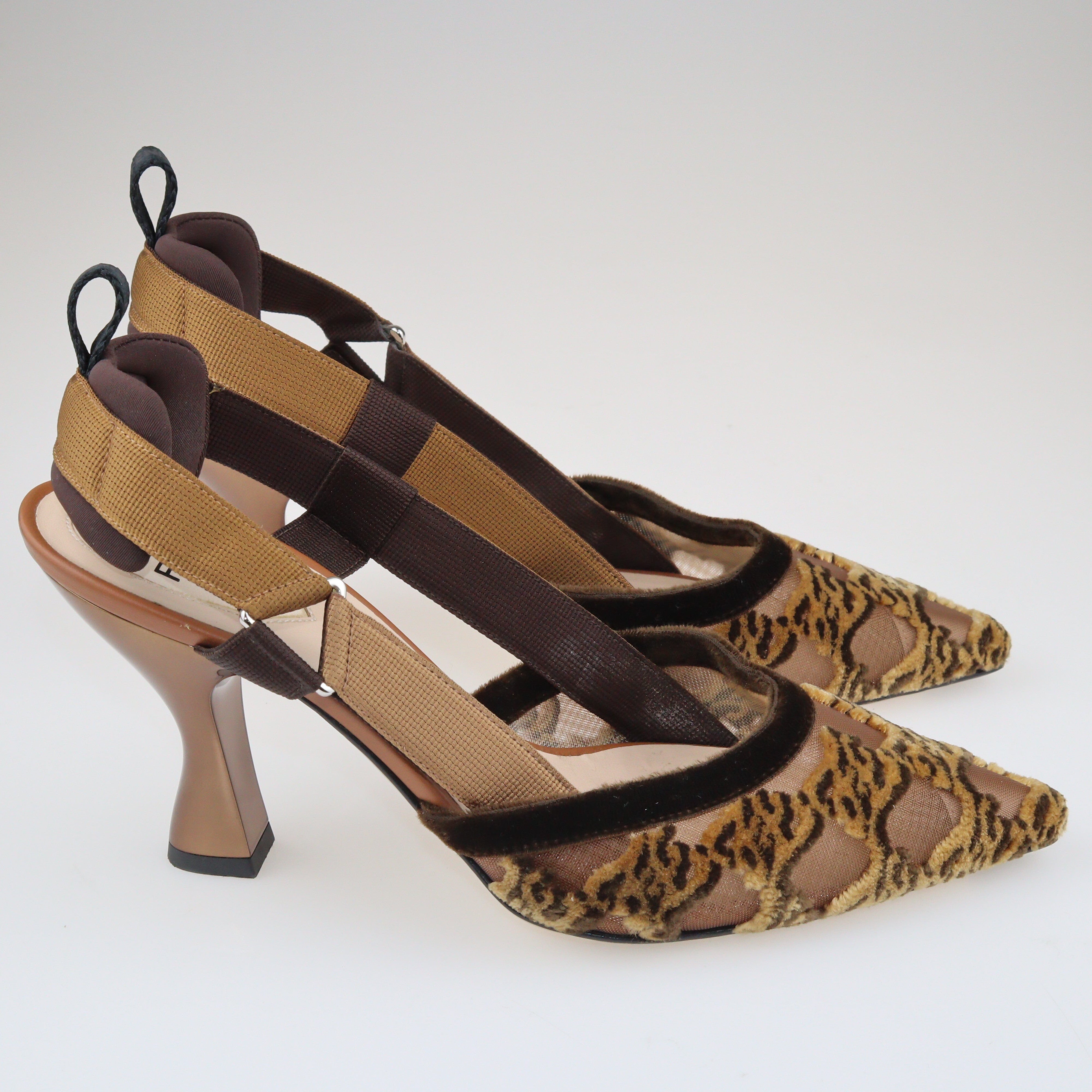 Brown Colibri Pumps Shoes Fendi 