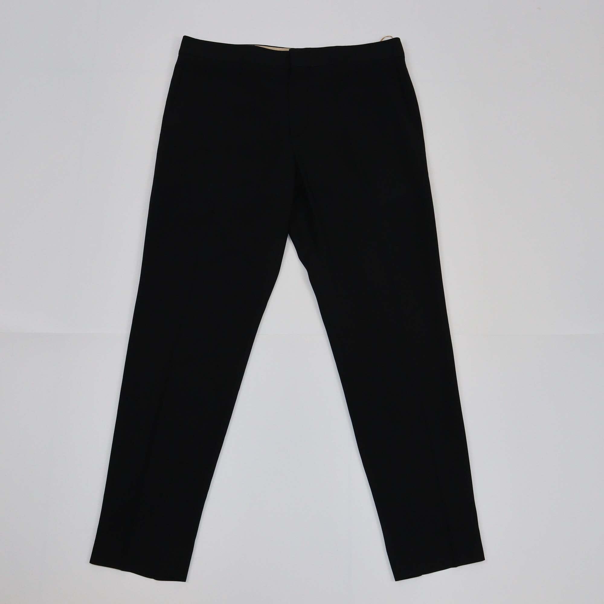 Chloe Black Crepe Straight Fit Pants Womens Chloe 