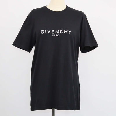 Givenchy Black Cotton Logo Printed Crew Neck T-Shirt