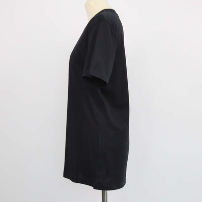 Givenchy Black Cotton Logo Printed Crew Neck T-Shirt