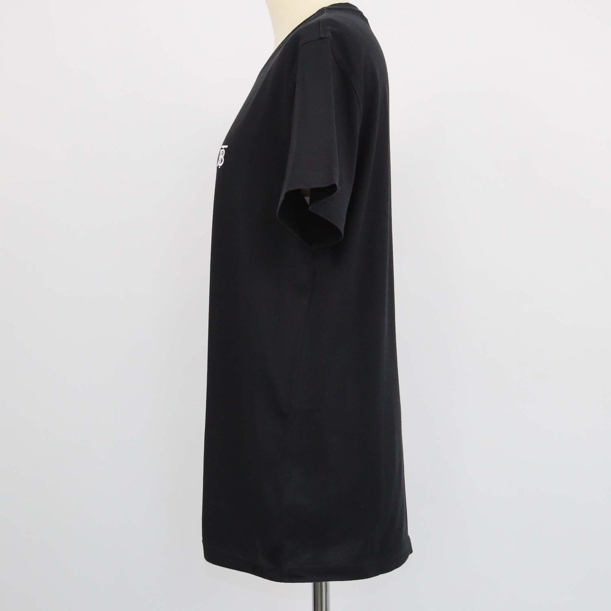Burberry Black Cotton TB Embroidered Crew Neck T-Shirt