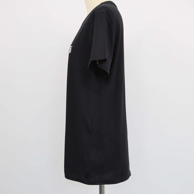 Burberry Black Cotton TB Embroidered Crew Neck T-Shirt