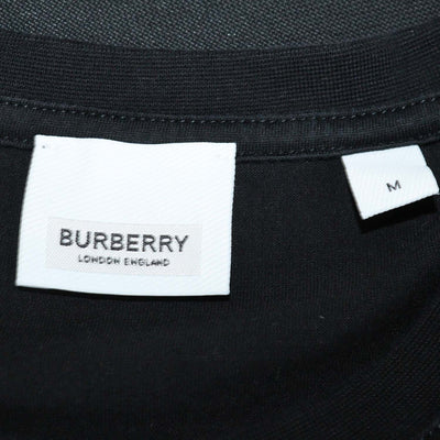 Burberry Black Cotton TB Embroidered Crew Neck T-Shirt