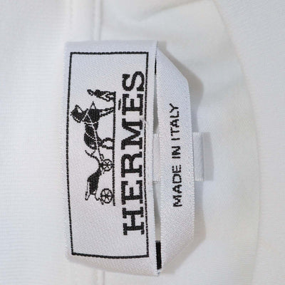 Hermes White Cotton Fragments Equestres T-Shirt
