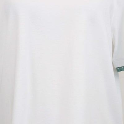Hermes White Cotton Piqures Sellier Sleeve T-Shirt
