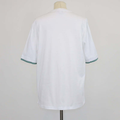 Hermes White Cotton Piqures Sellier Sleeve T-Shirt