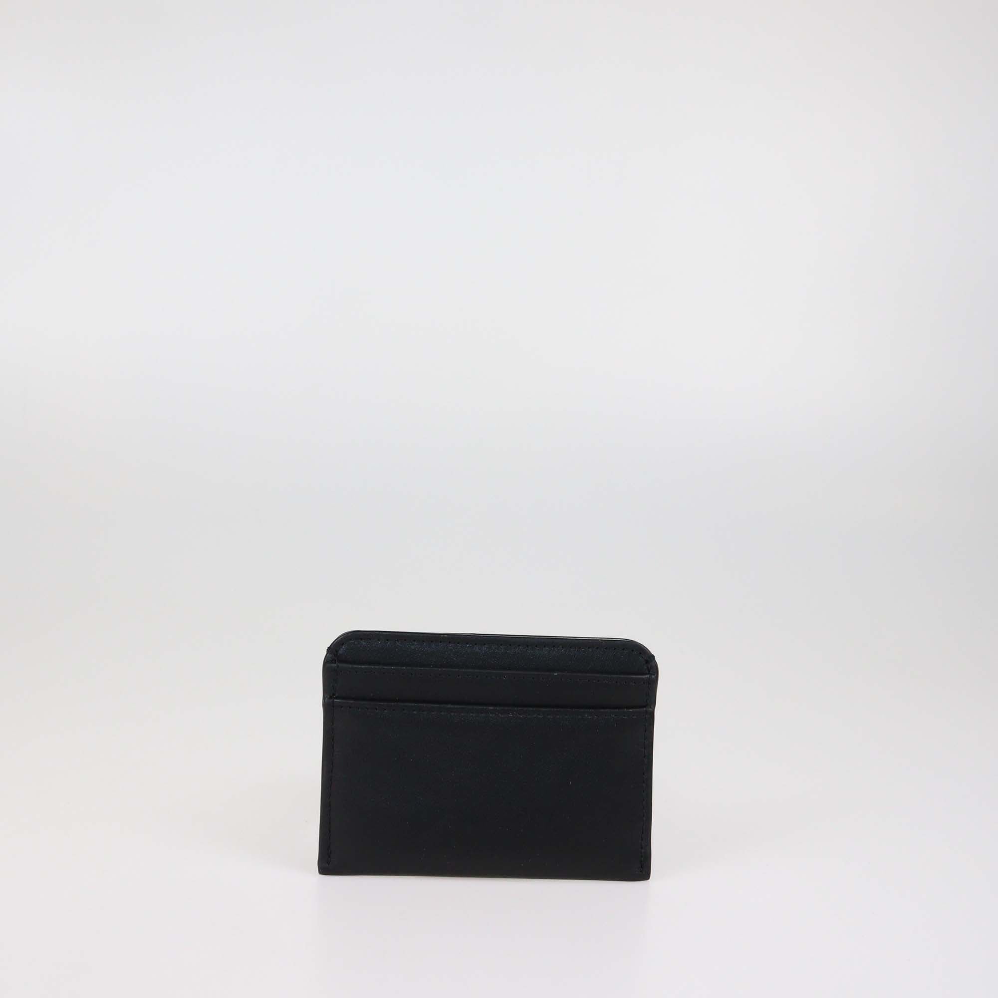 Chloe Black Leather Embroidered Card Holder