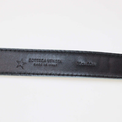 Bottega Veneta Green Snakeskin Leather Slim Belt