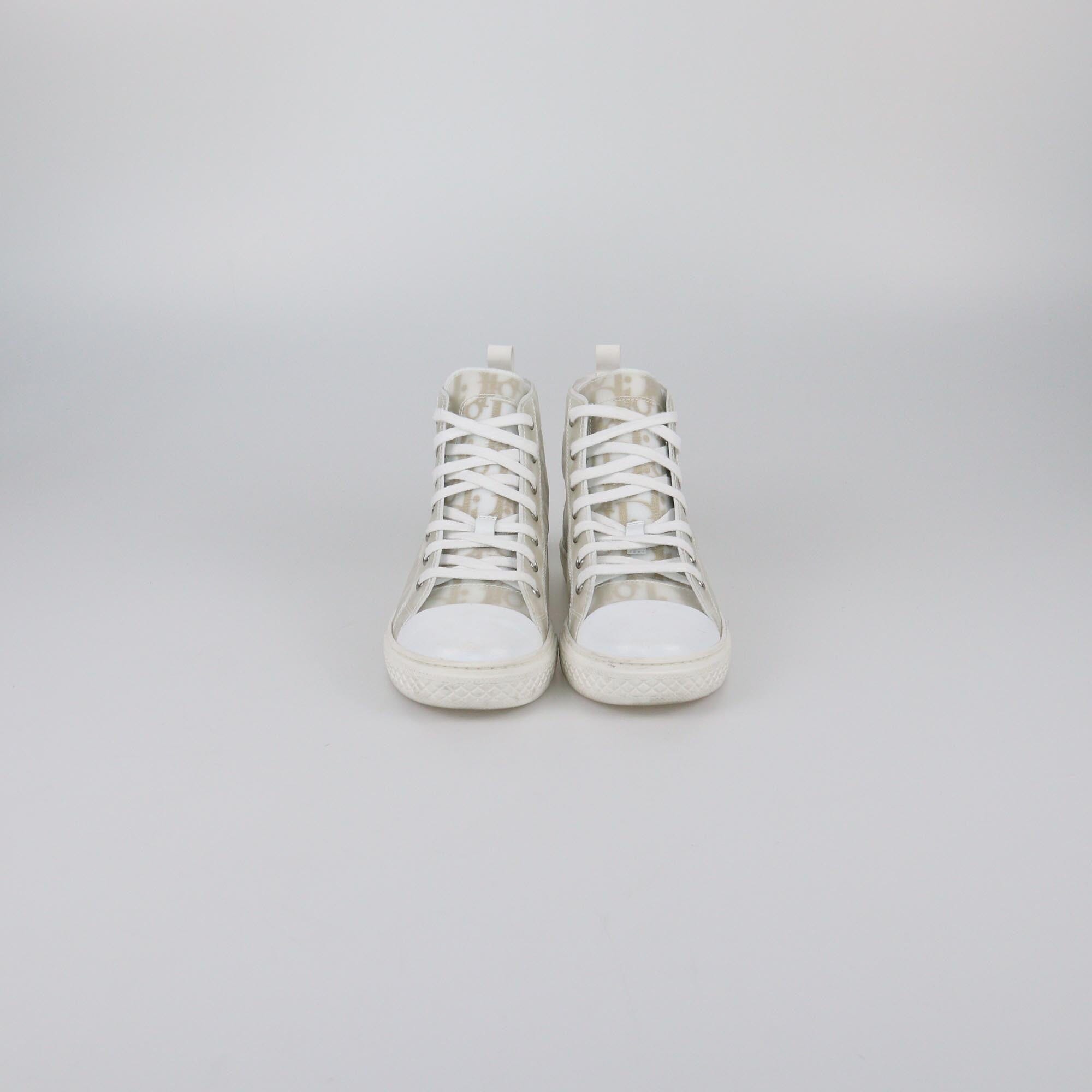 Dior Kids White/Gold B23 High-Top Sneaker Kids Dior Kids 