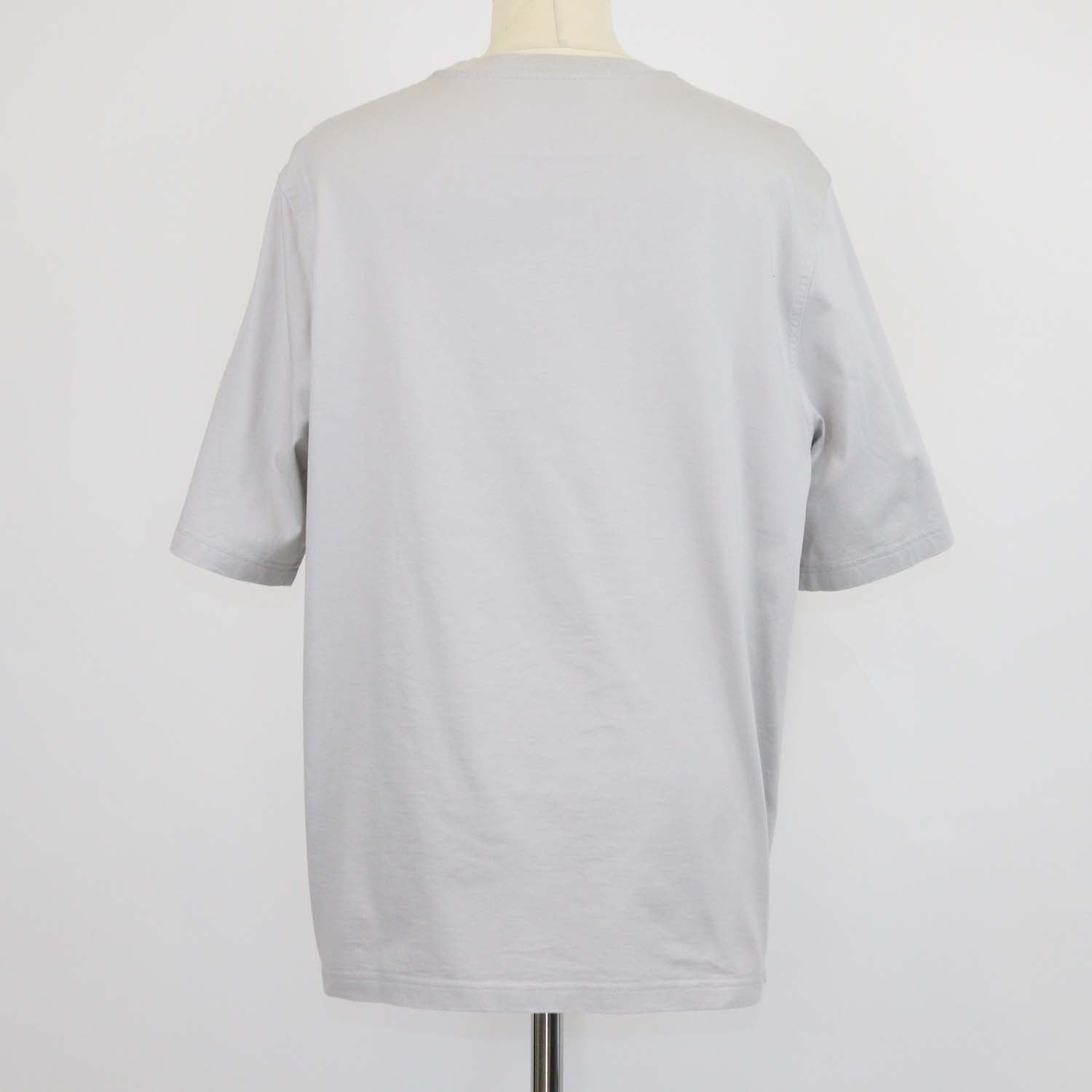 Hermes Light Grey Cotton Etrier en Fragments T-Shirt
