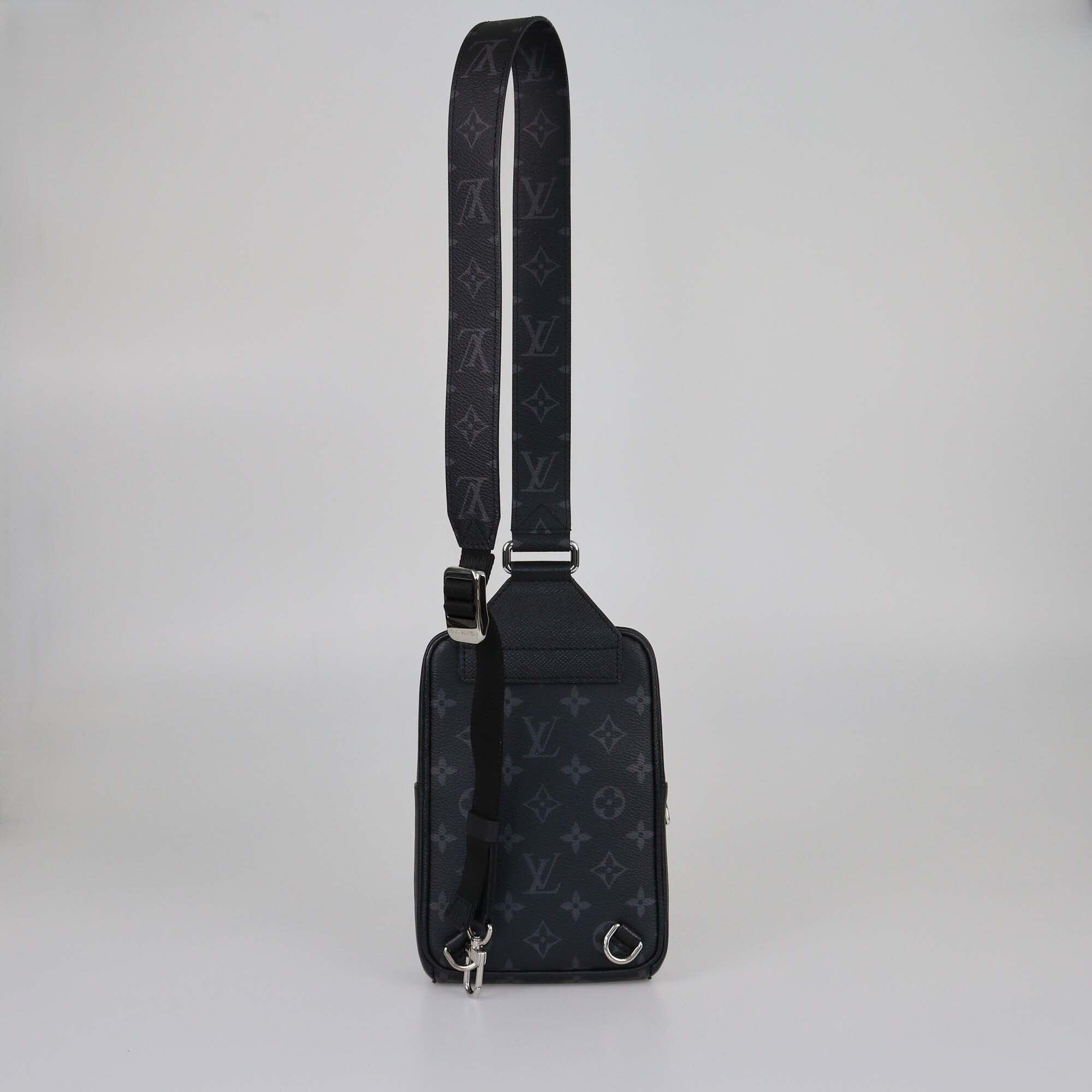 Louis Vuitton Black Monogram Eclipse Outdoor Sling Bag Mens Louis Vuitton 