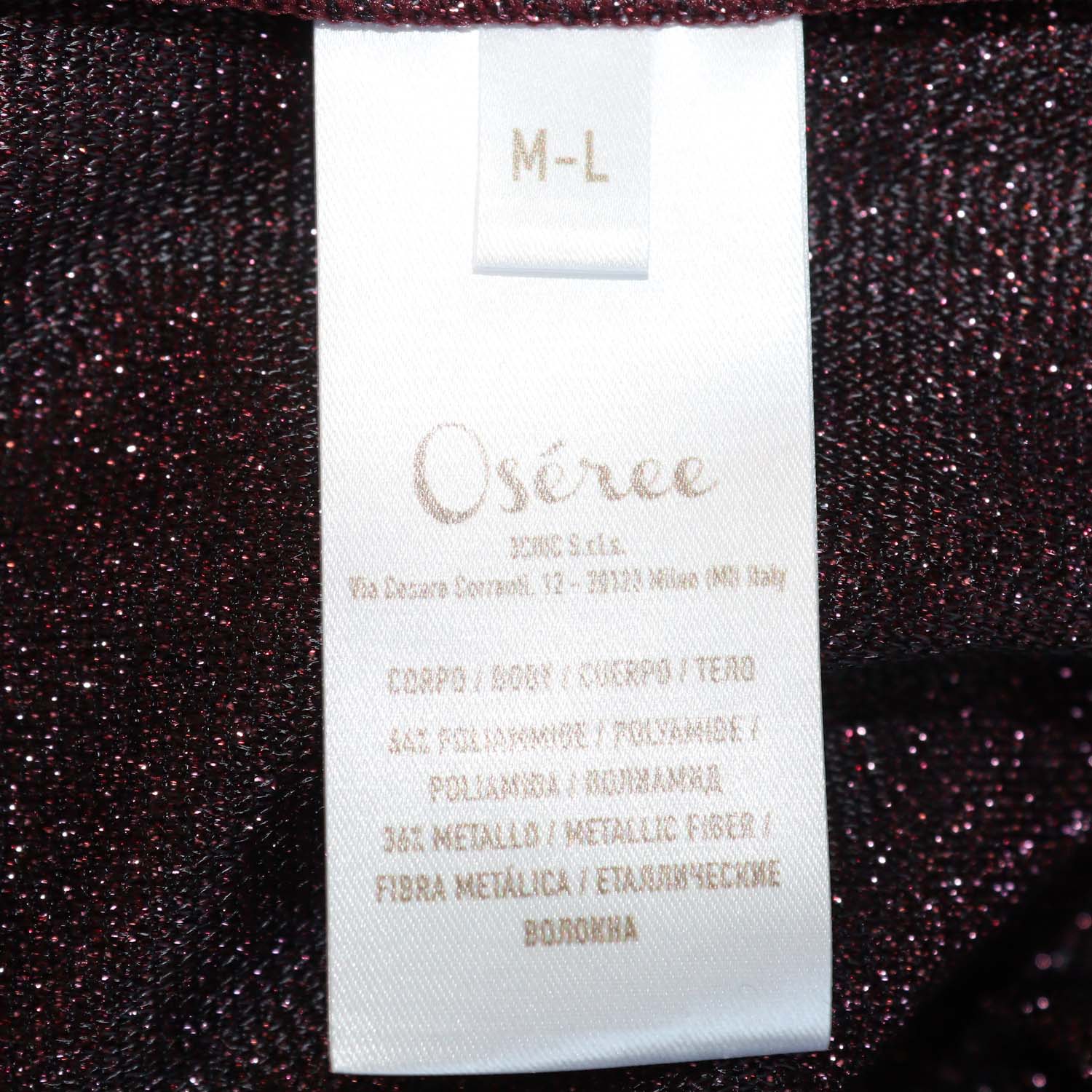 Oseree Pink Metallic Polyamide Lumiere Blouse
