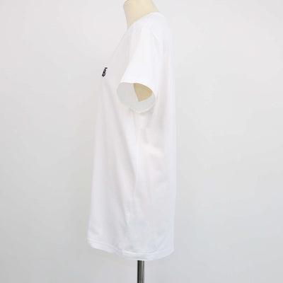 Burberry White Cotton TB Embroidered Crew Neck T-Shirt