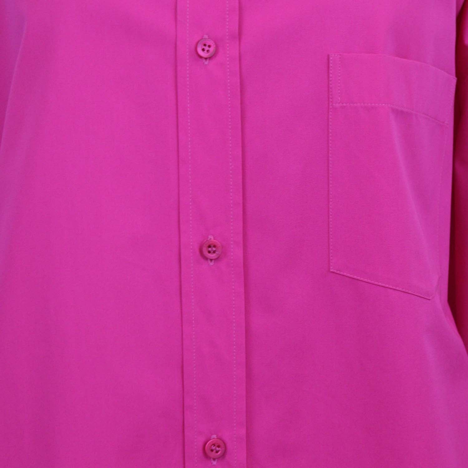 Balenciaga Fuchsia Cotton Logo Swing Shirt
