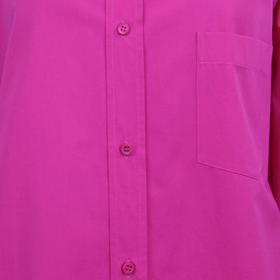 Balenciaga Fuchsia Cotton Logo Swing Shirt